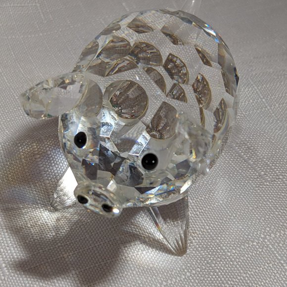 Great Vtg Swarovski Crystal Pig With Original Box Mint Reflects Light Signed - Picture 7 of 12